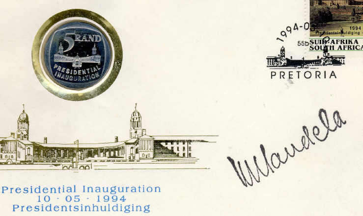 1994 PRESIDENTIAL INAUGURATION FDC WITH PROOF R5*AUTOPEN SIGNATURE